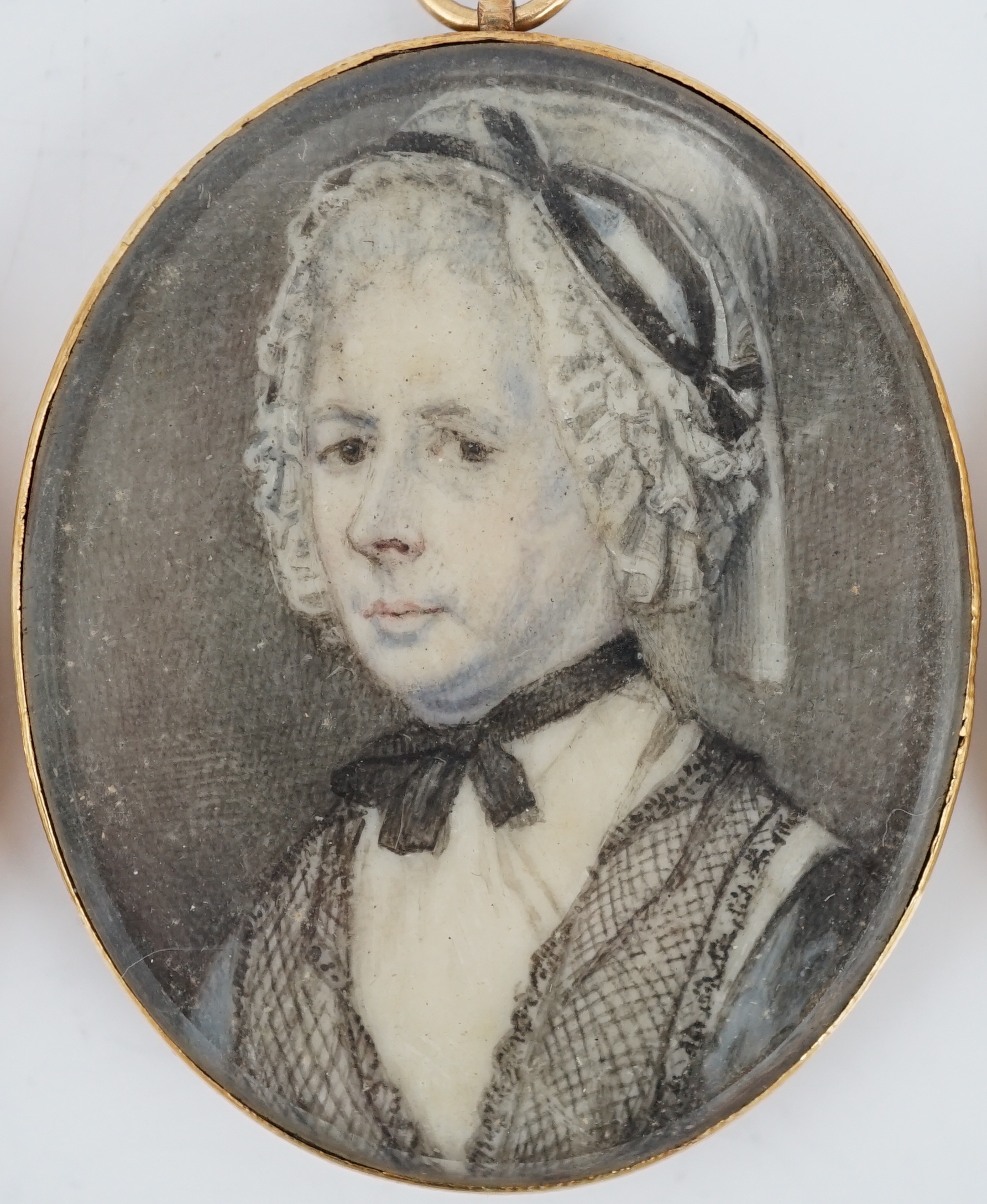 English School circa 1800, A set of three portrait miniatures, oil on ivory, CITES Submission reference G7TPQXJL